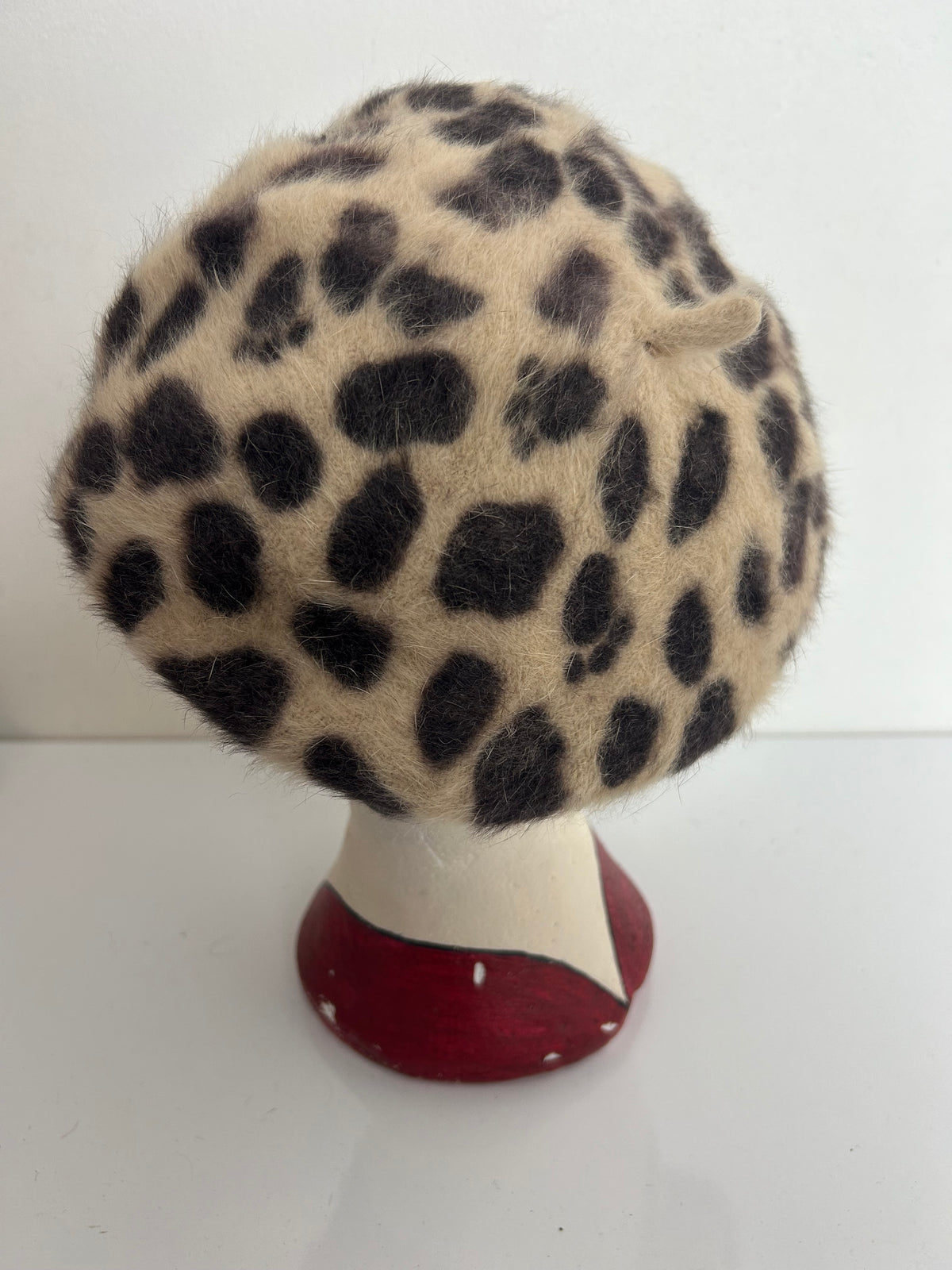 Vintage Beige & Brown Animal Leopard Print Super Soft Beret