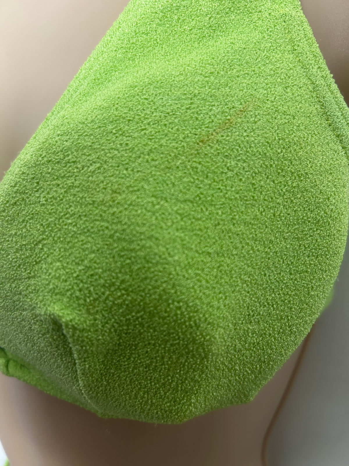 Vintage Late 1960s Size 12 Lime Green Two Piece Shorts Style Bikini