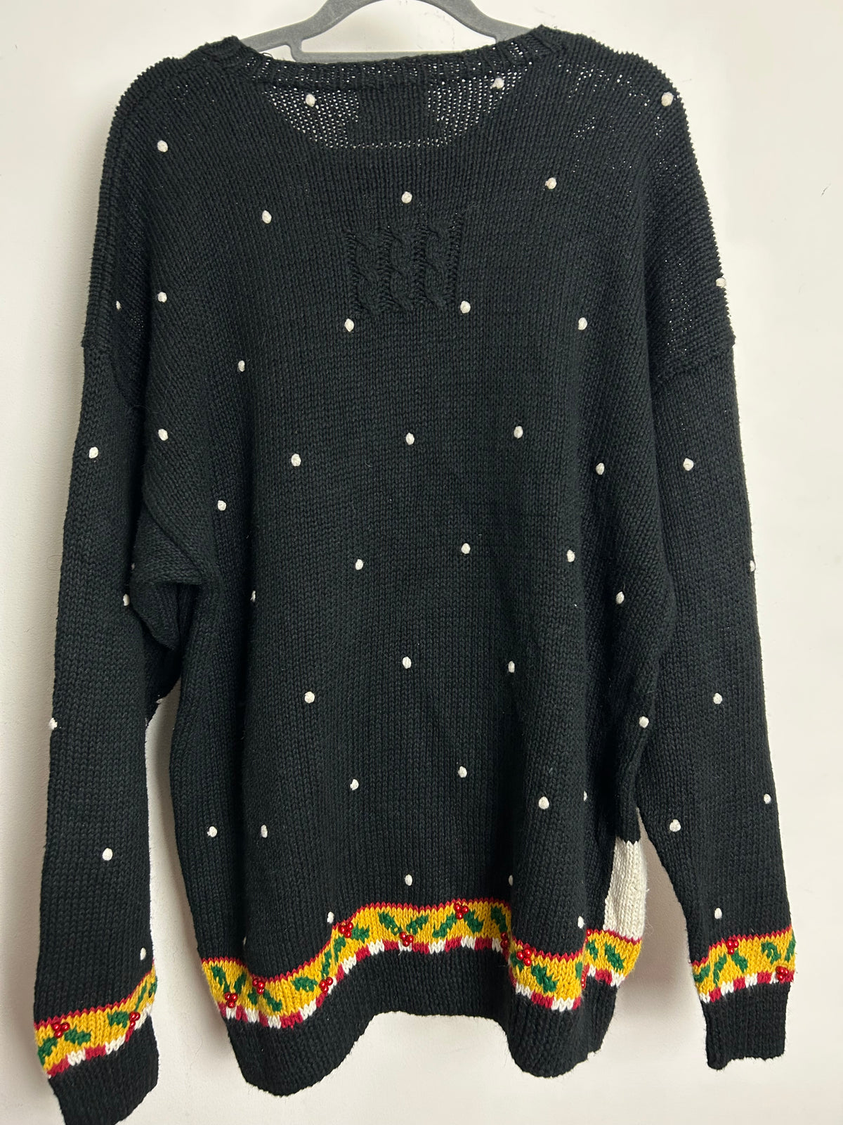 Vintage MARISA CHRISTINA Classics Size XL Up To 16 Father Christmas Santa Ramie Mix Xmas Jumper
