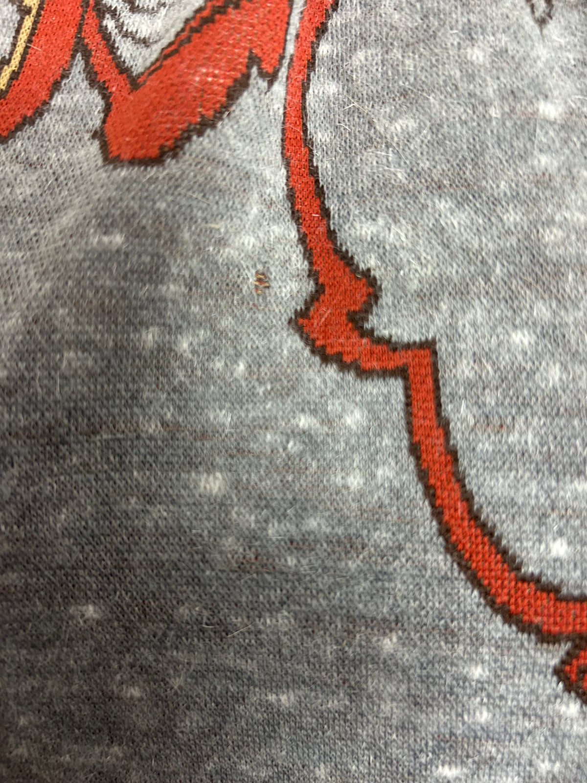 Vintage 1960s ST MICHAEL UK Size 14 Grey & Rusty Brown Abstract Print Wool Mix Mod Shift Dress