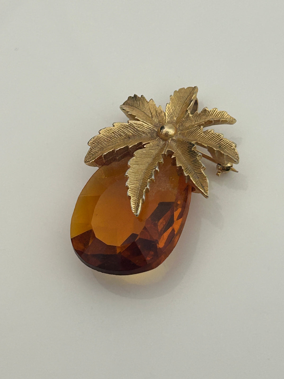 Vintage 1963 SARAH COVENTRY "Autumn Haze" Pineapple Brooch Or Pendant