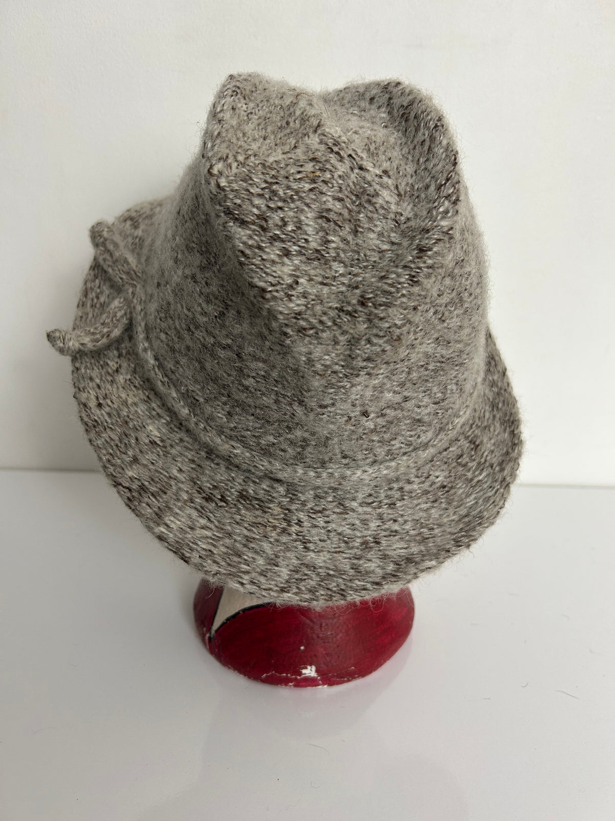 Vintage Light Brown Tweed Wool Mix Trilby Style Hat