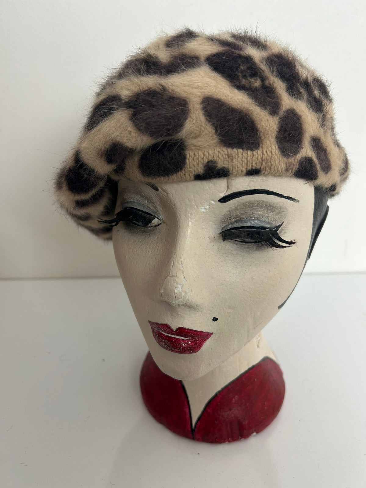 Vintage Beige & Brown Animal Leopard Print Super Soft Beret