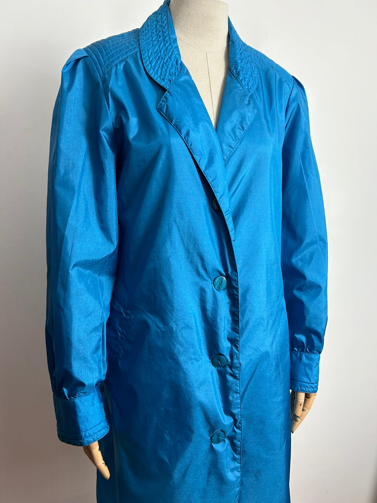 Vintage 1980s THE TOTES CLUB Up To Size 12-14 Blue Water Repellant Waterproof Coat