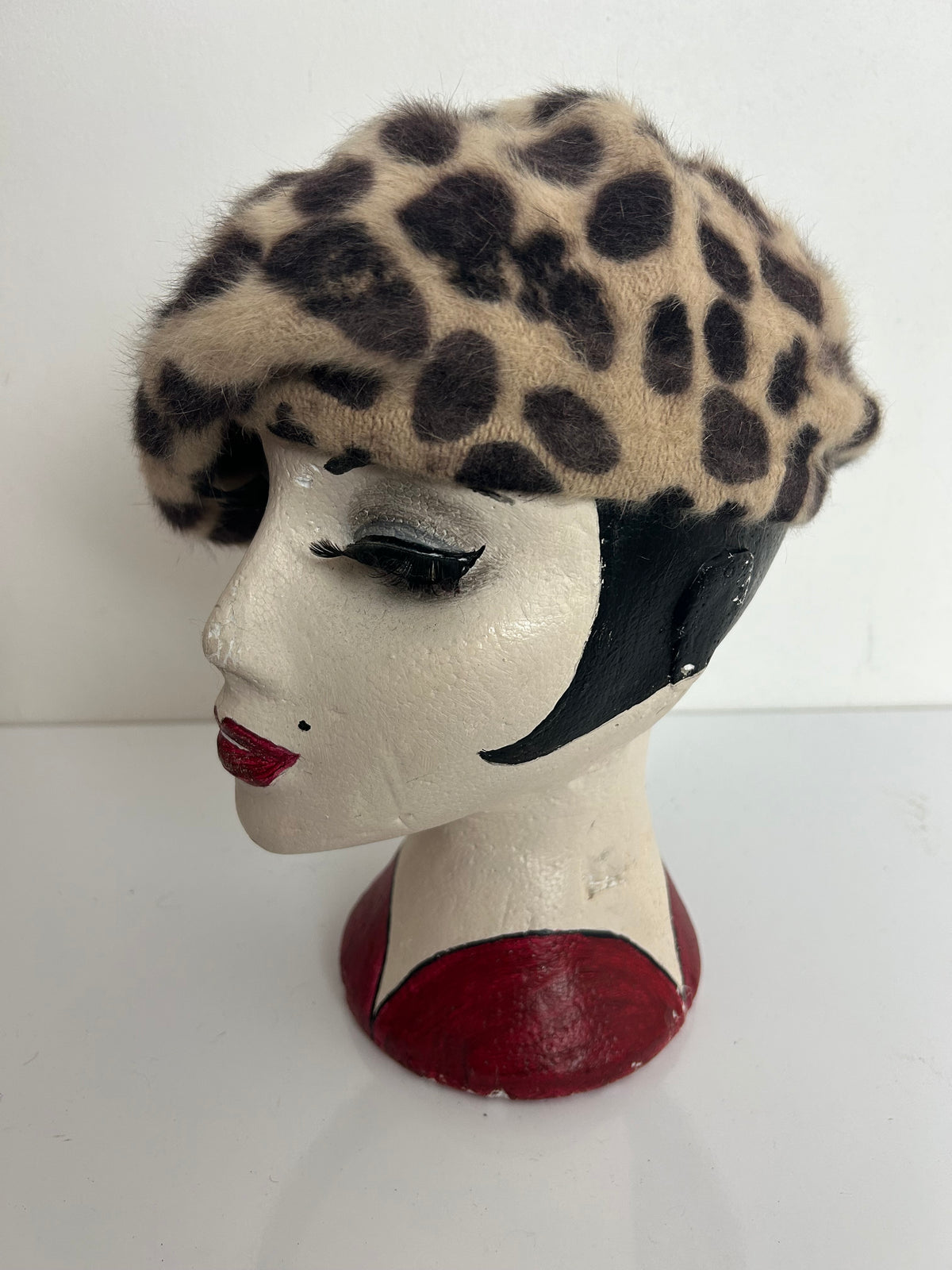 Vintage Beige & Brown Animal Leopard Print Super Soft Beret