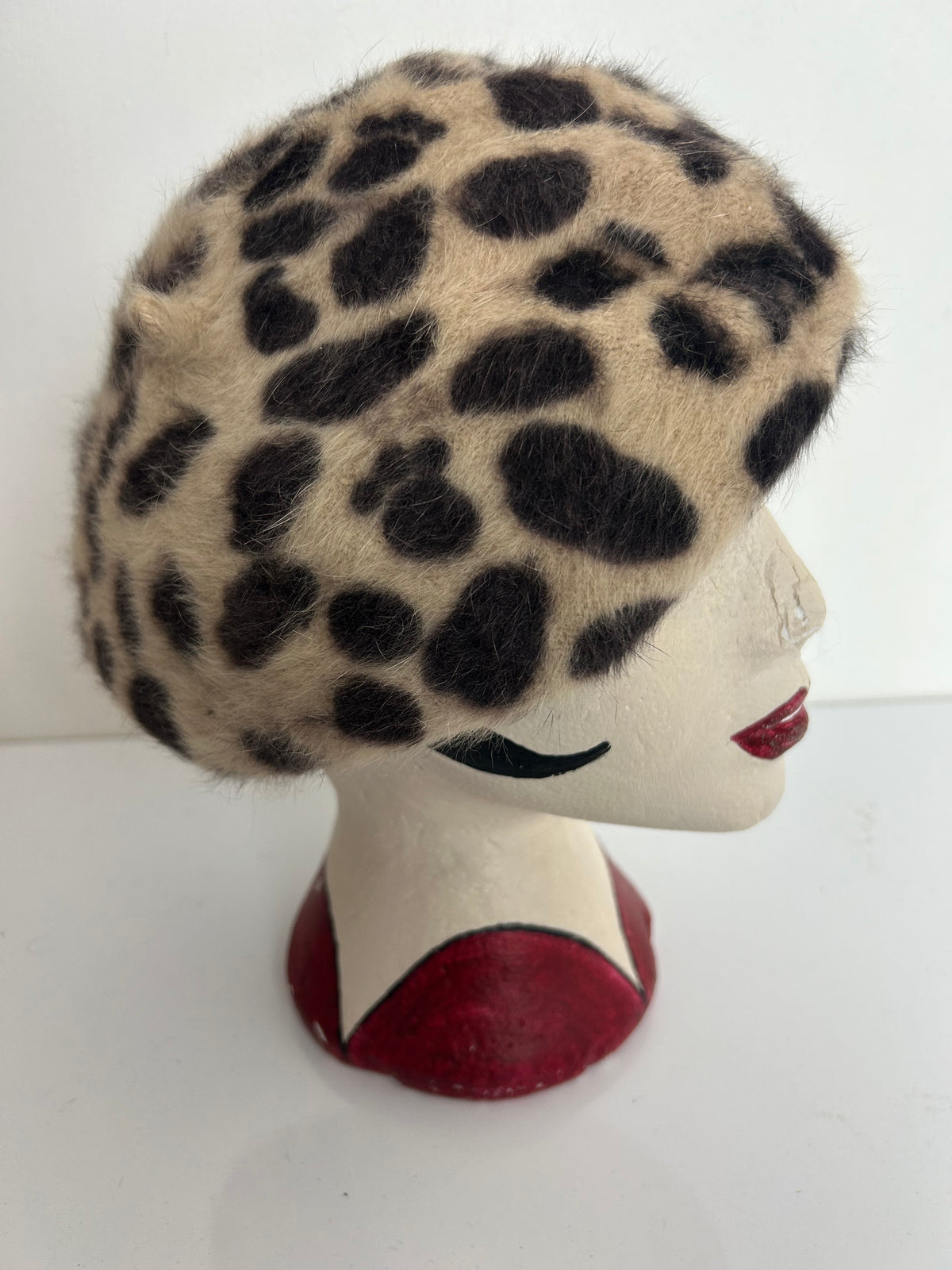 Vintage Beige & Brown Animal Leopard Print Super Soft Beret