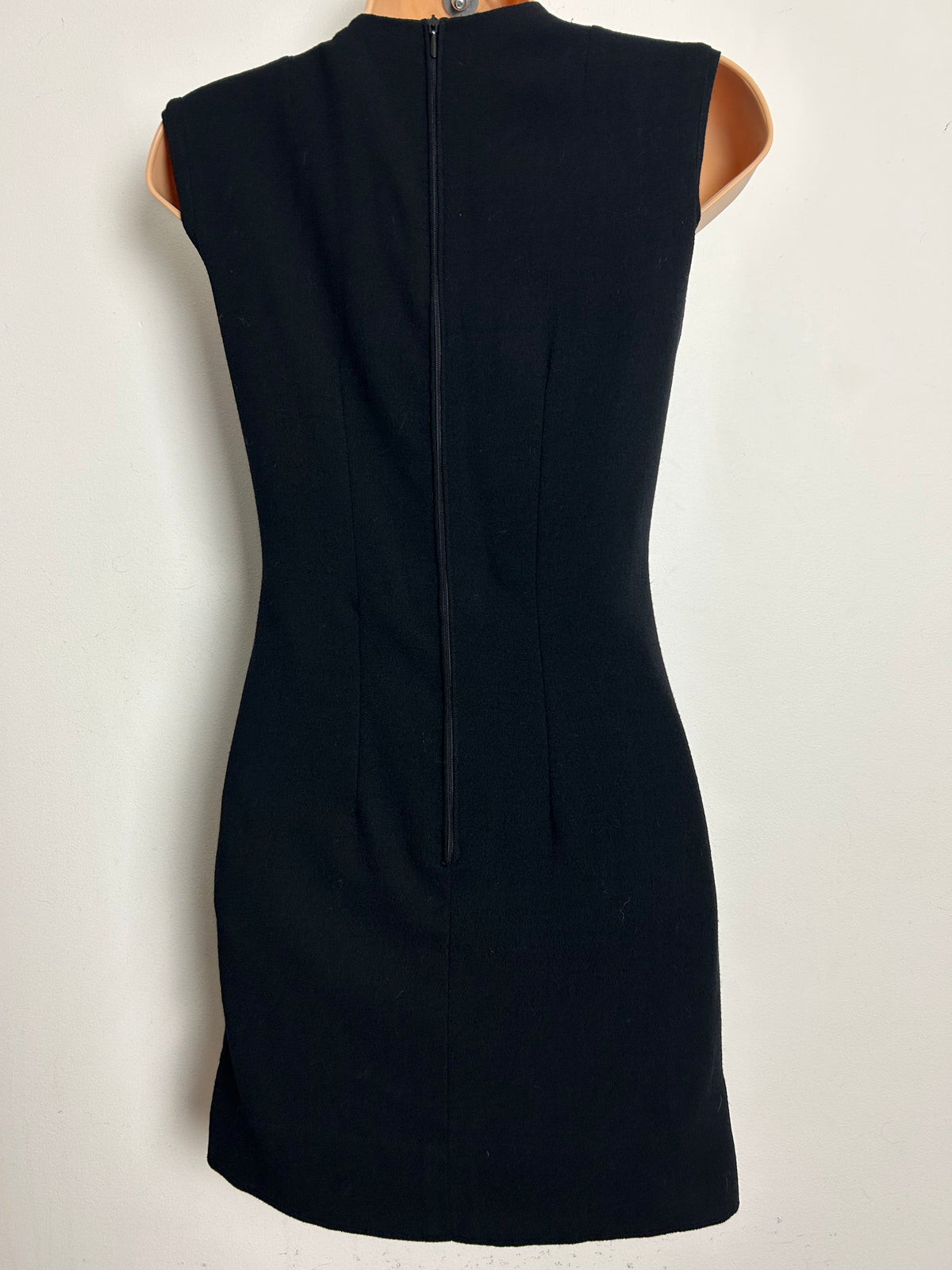 Vintage 1960s Size 8 Mod Sequin Detail Little Black Mini Shift Dress