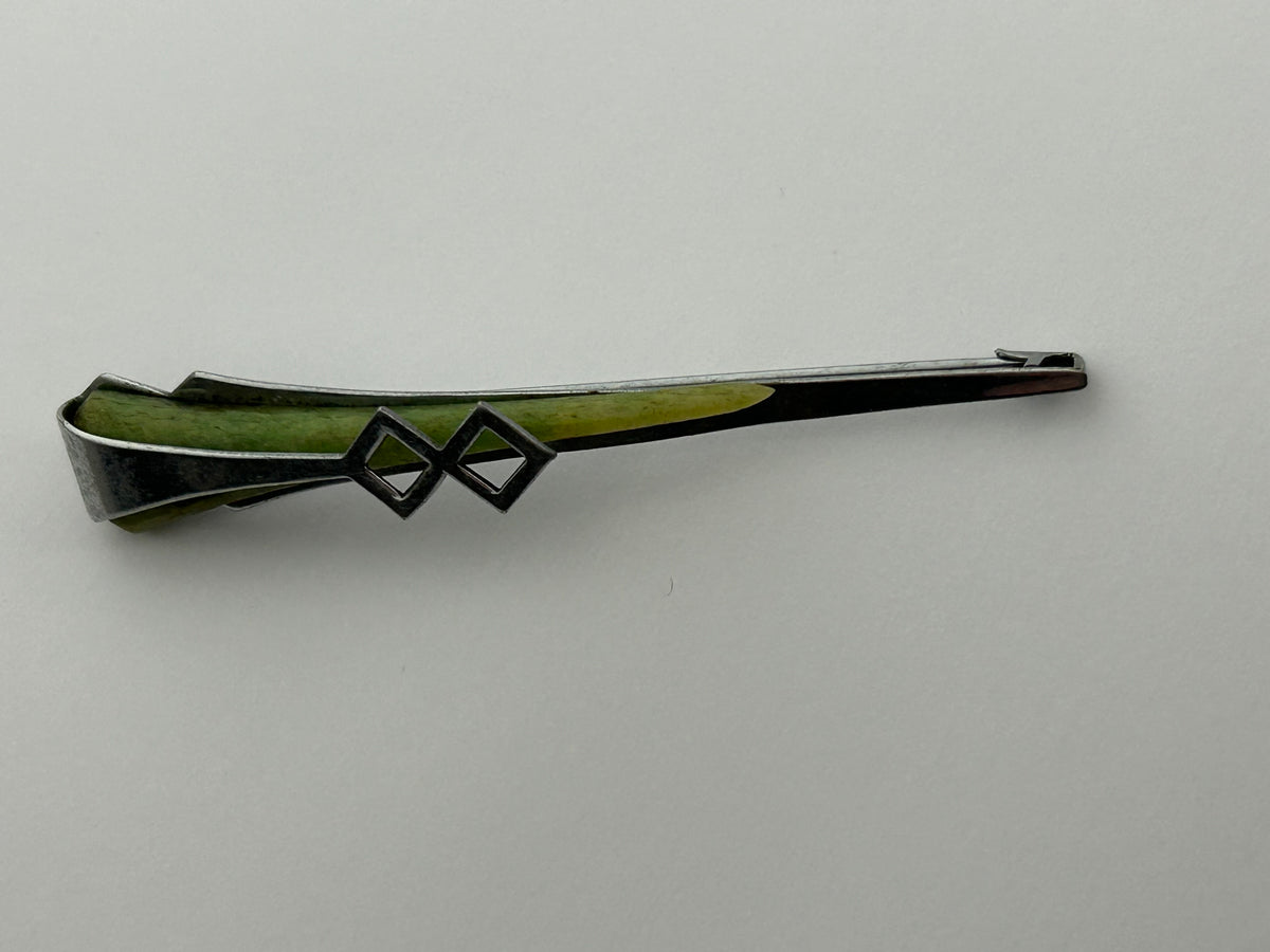 Vintage 1960s Large Silver Tone Base Metal Shawl Or Kilt Pin