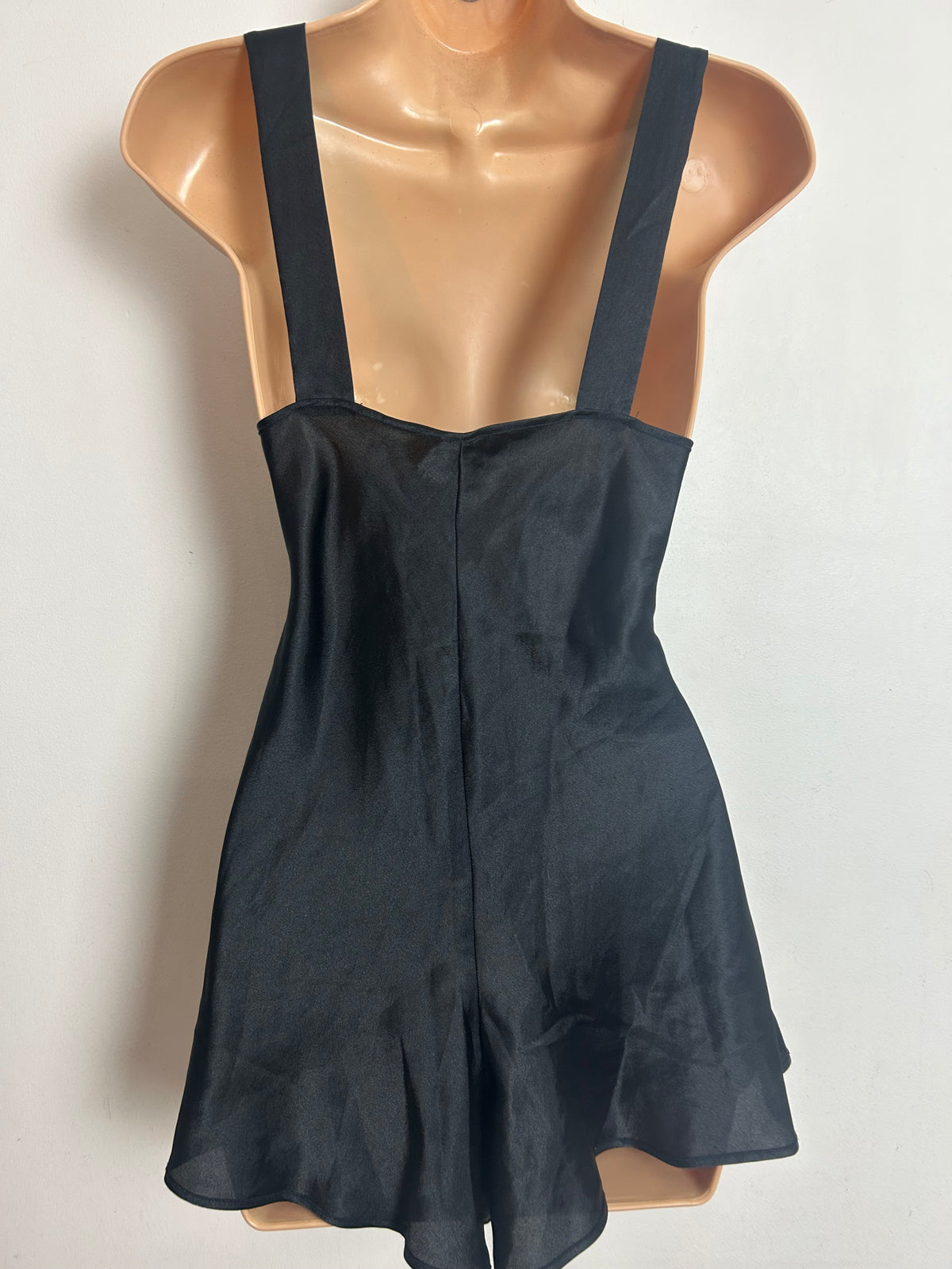 Vintage Y2K ANTHESIS Size 12-14 Black Lace Teddy Playsuit