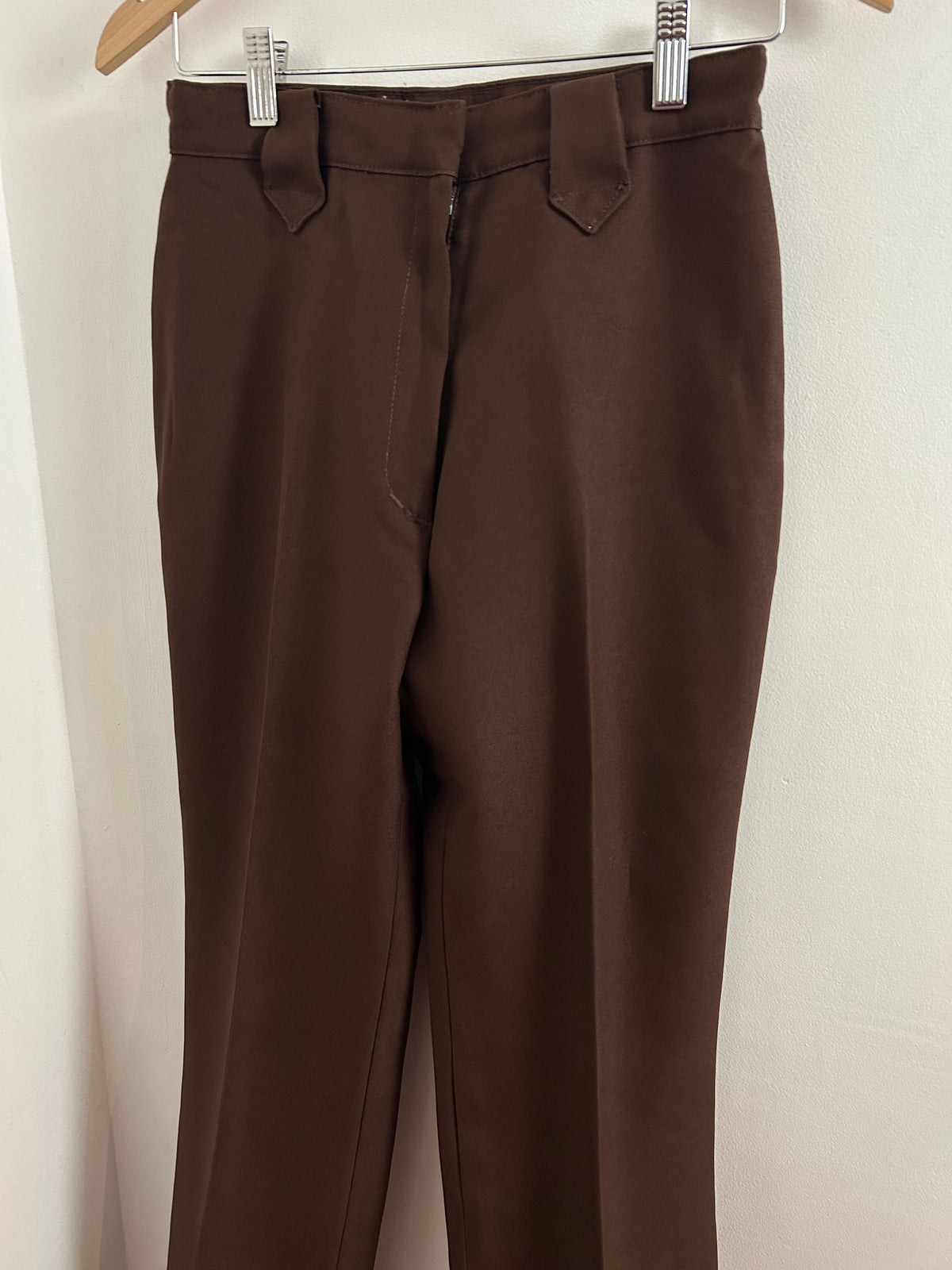 Vintage 1970s PANHANDLE SLIM Western UK Size 8 Brown Straight Leg Trousers