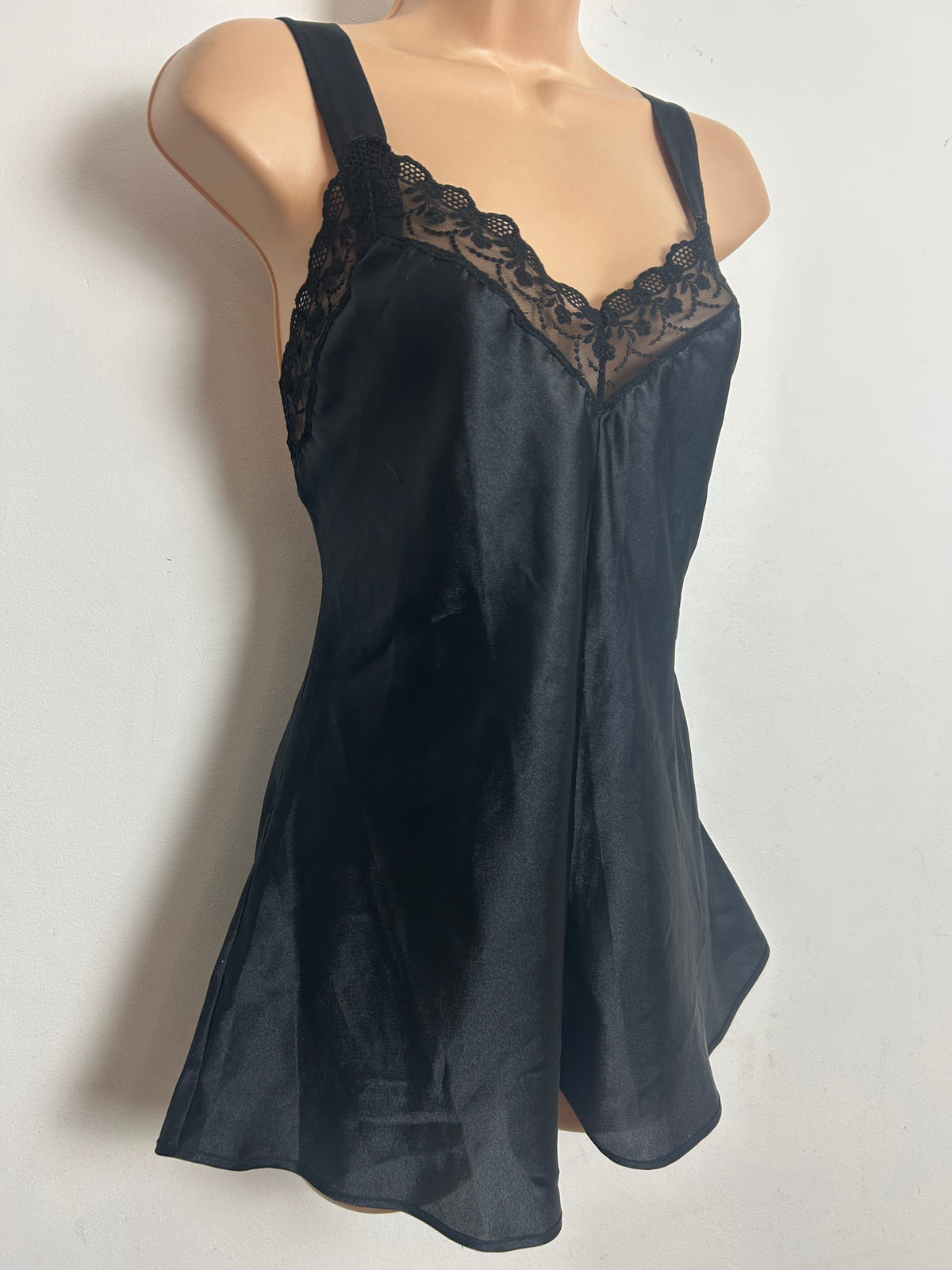 Vintage Y2K ANTHESIS Size 12-14 Black Lace Teddy Playsuit