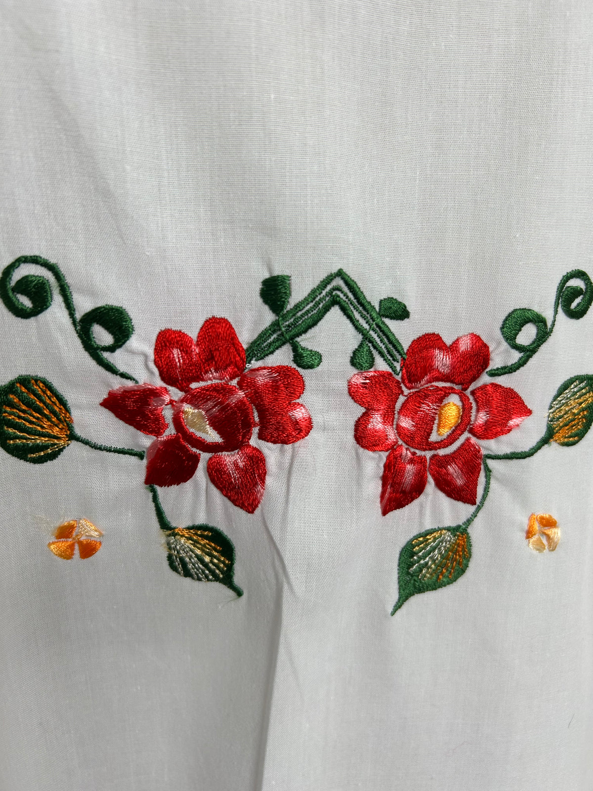 Vintage KIKE MEXICAN One Size Up To 14 White Cotton Mix Lace & Embroidered Detail Smock Tunic Dress