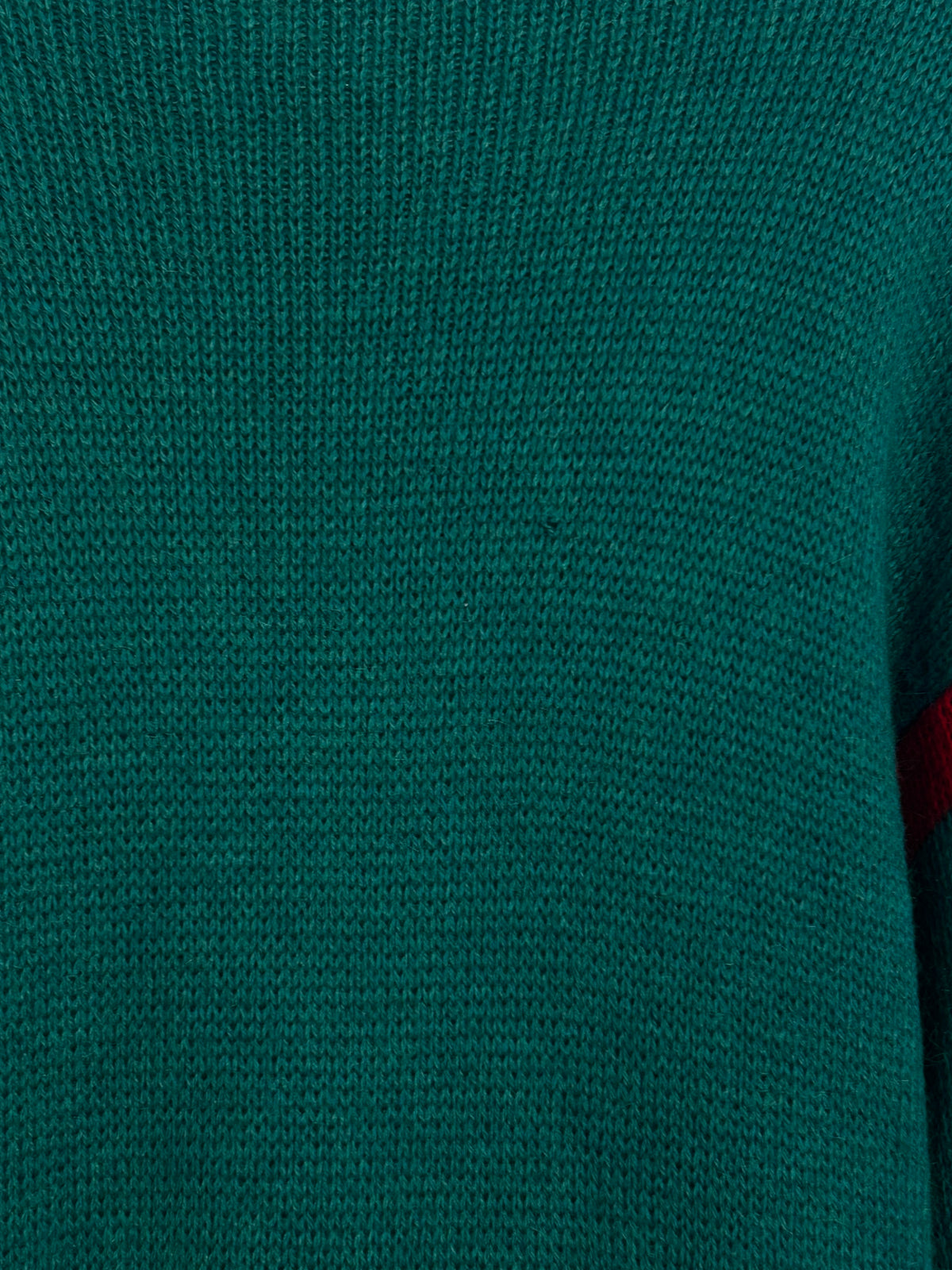 Vintage 1980s GENTI Up To Size 12/14 Slouchy Green Red & Blue Abstract Pattern Turtle Neck Long Jumper