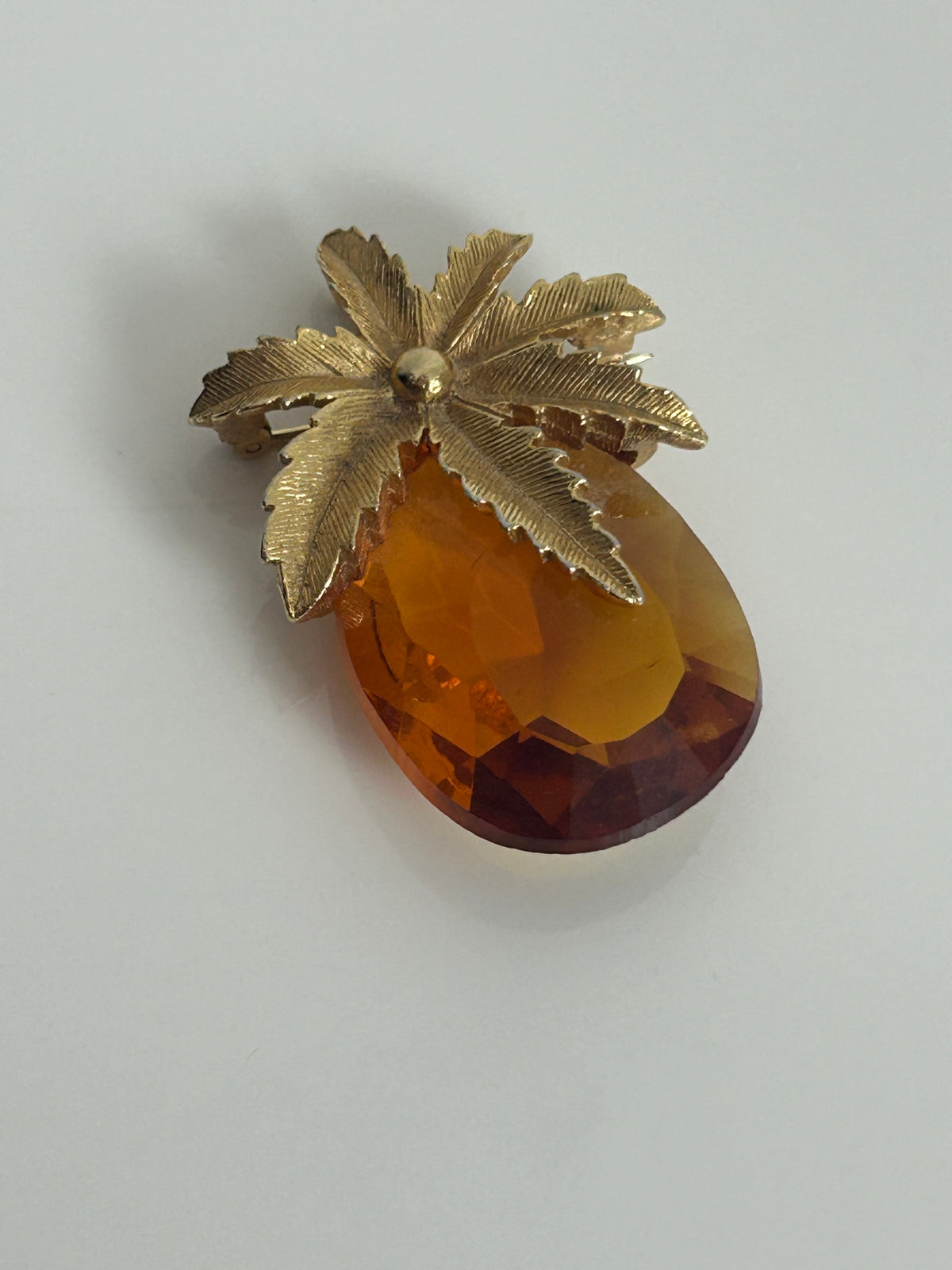 Vintage 1963 SARAH COVENTRY "Autumn Haze" Pineapple Brooch Or Pendant