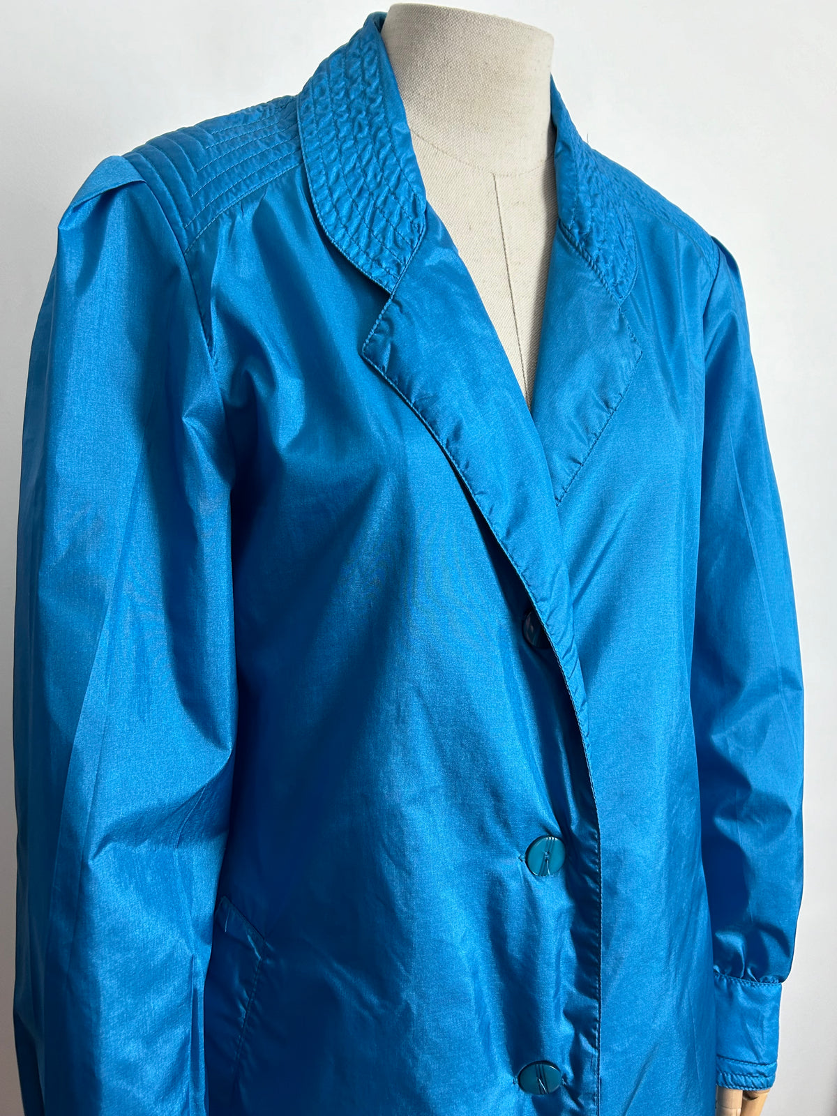 Vintage 1980s THE TOTES CLUB Up To Size 12-14 Blue Water Repellant Waterproof Coat