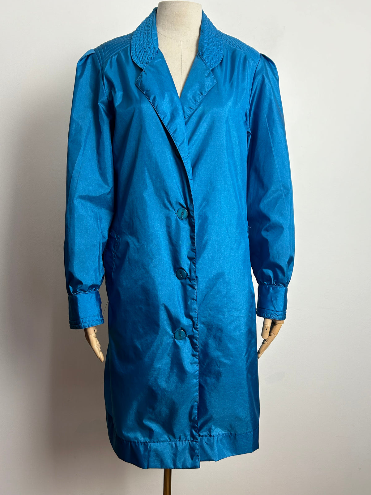 Vintage 1980s THE TOTES CLUB Up To Size 12-14 Blue Water Repellant Waterproof Coat