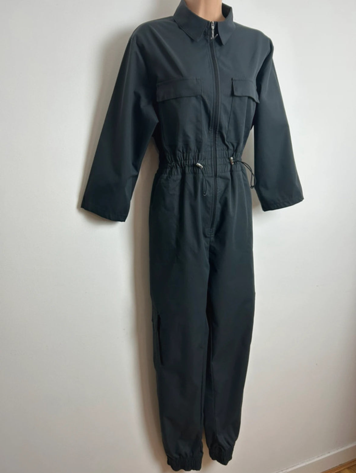Modern RARE NIKE SWOOSH Size Large (14) Back Utility Boiler Suit Pull Waist Jumpsuit
