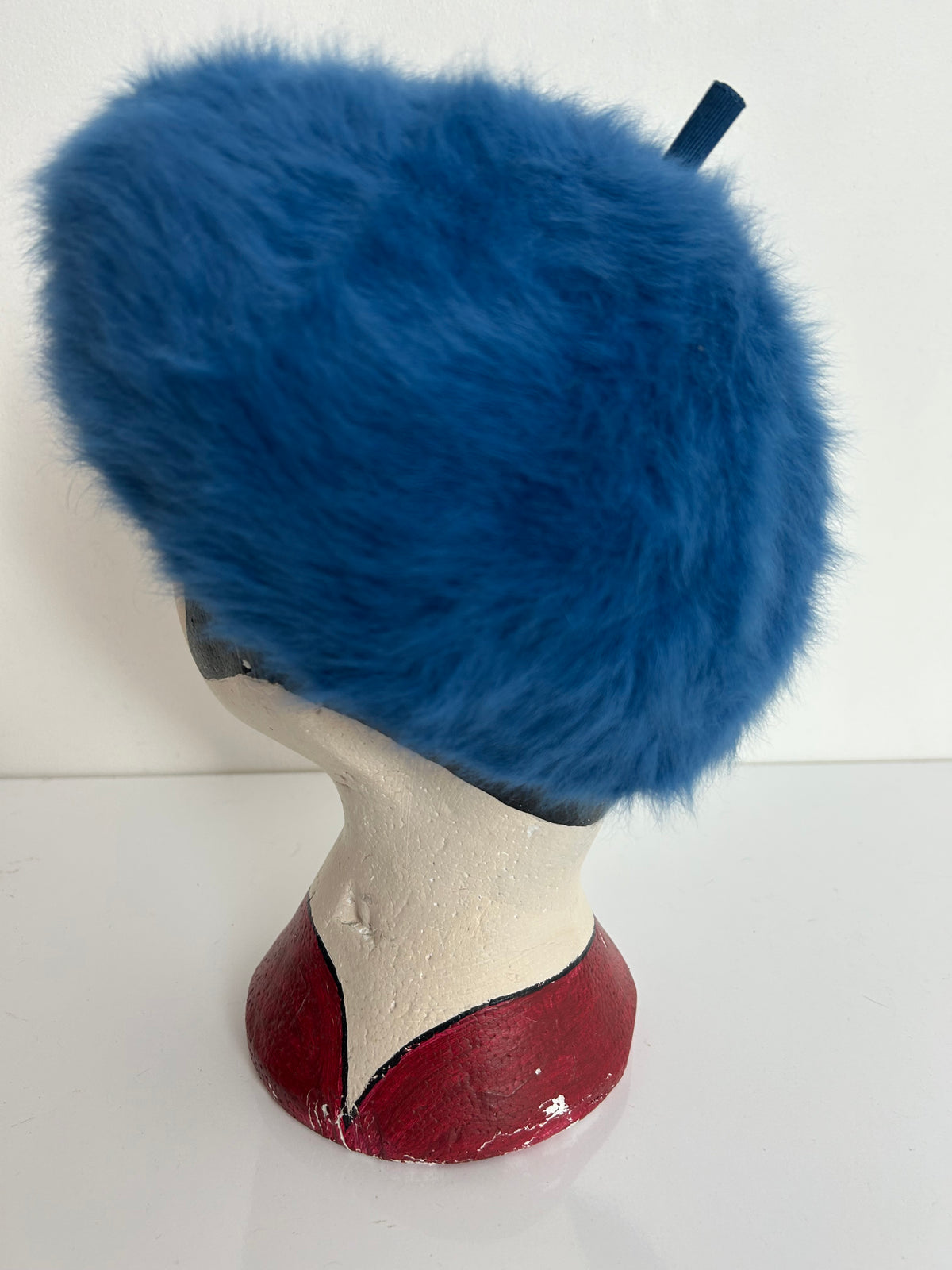 Vintage 1970s KANGOL Dark Dusky Blue Angora Mix Beret