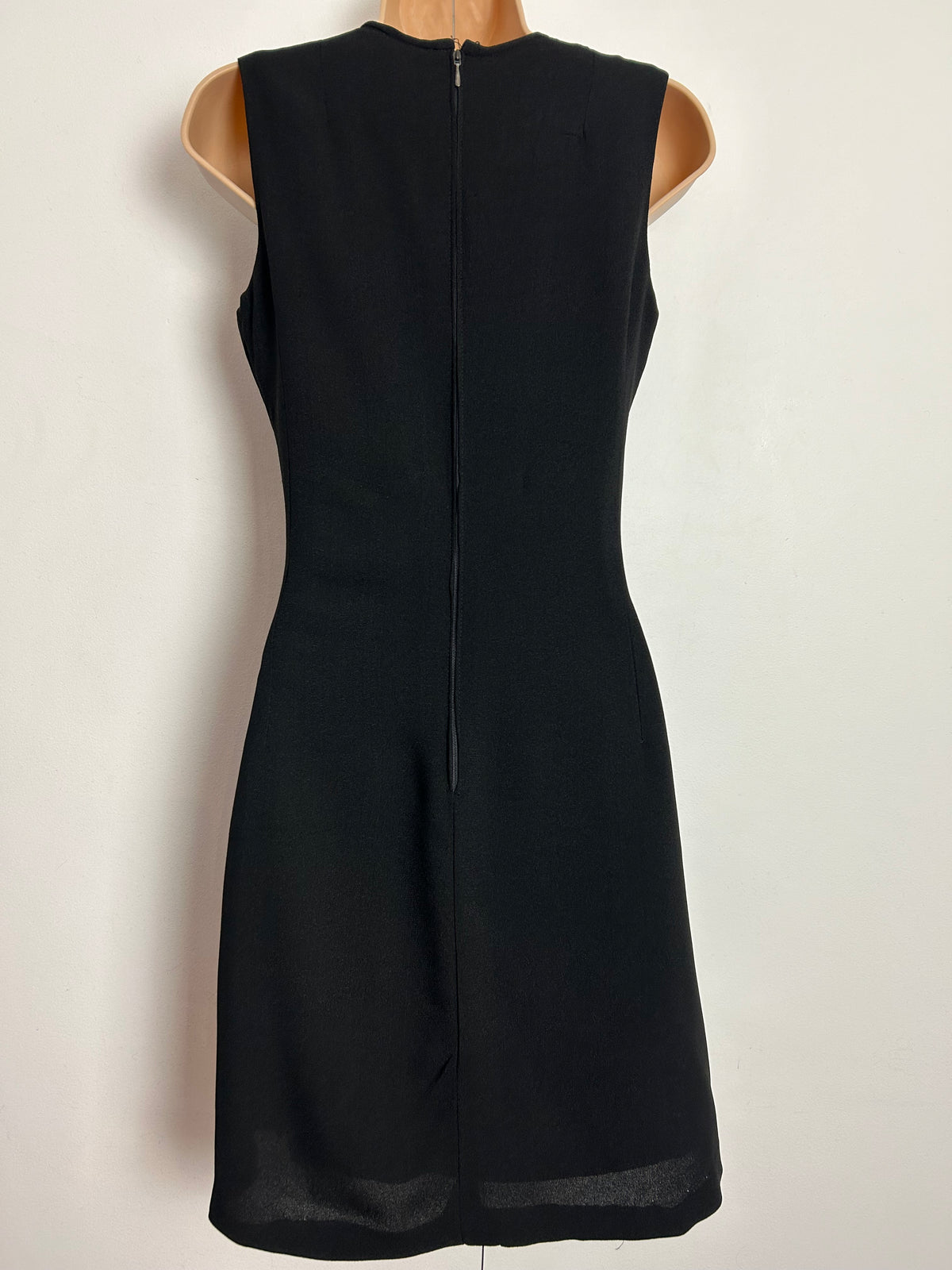 Vintage 1960s JOBI UK Size 8 Black Mesh & Sequin Panelled Mod Party Occasion Shift Dress