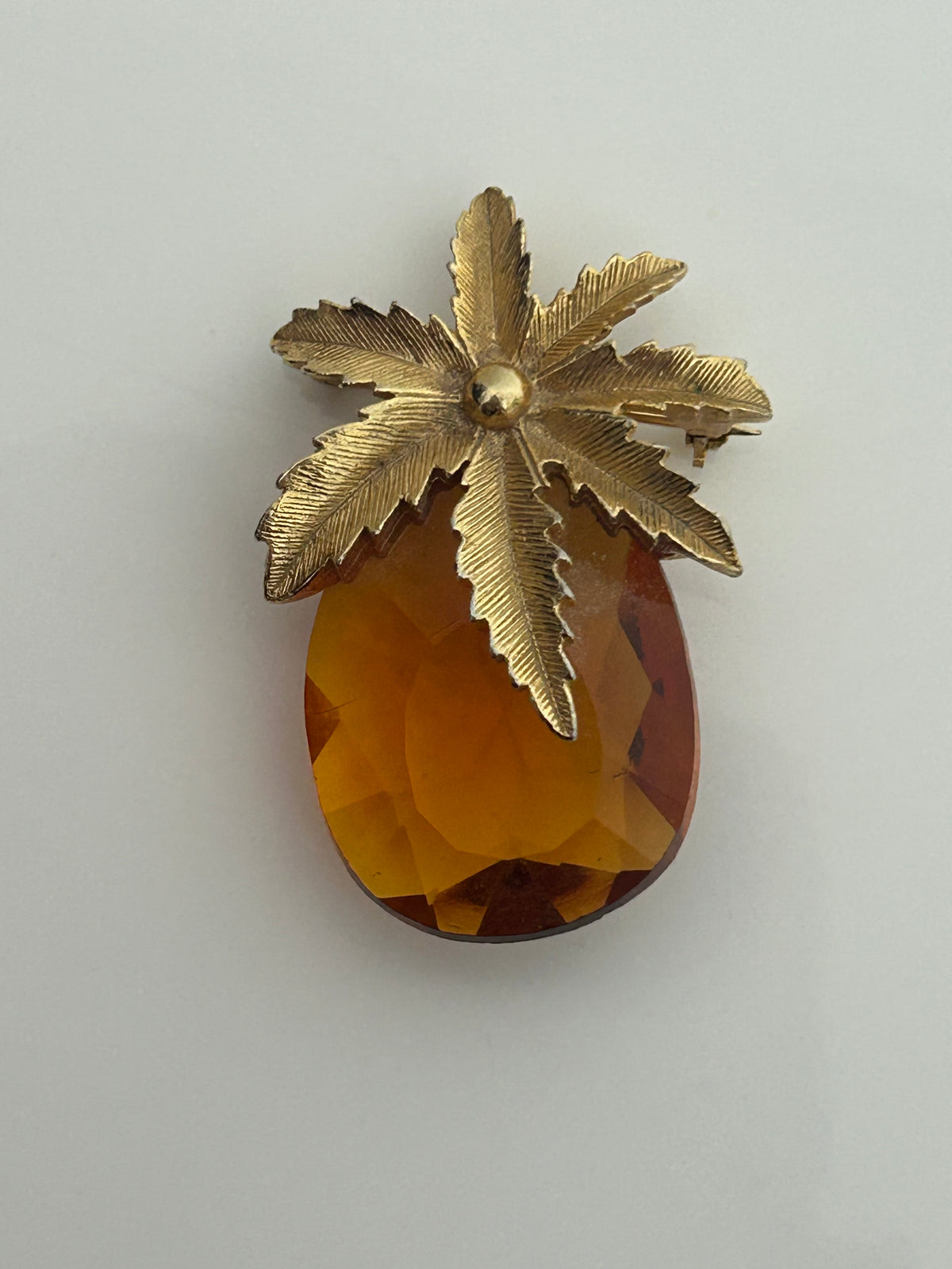 Vintage 1963 SARAH COVENTRY "Autumn Haze" Pineapple Brooch Or Pendant