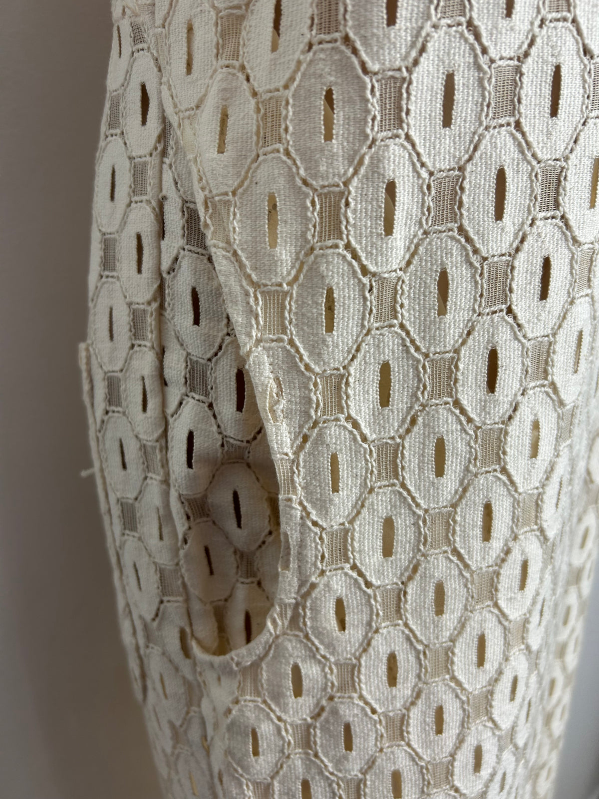 Designer RACHEL COMEY Size 2 (UK Size 10) Cream Cotton Mix Lace "Glinda" Jumpsuit RRP £664 £