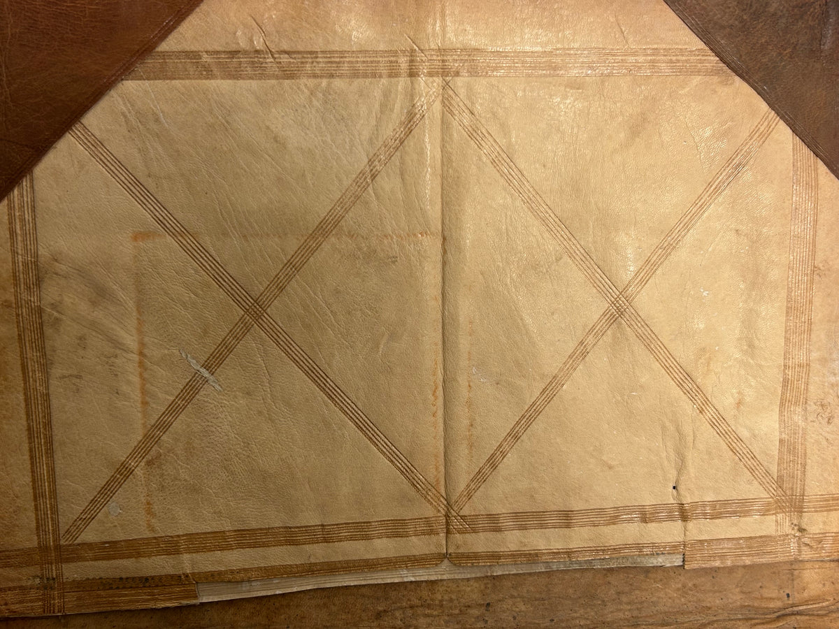 Vintage 1970s Real Leather Cowhide With Hair A4 Portfolio Document Folder