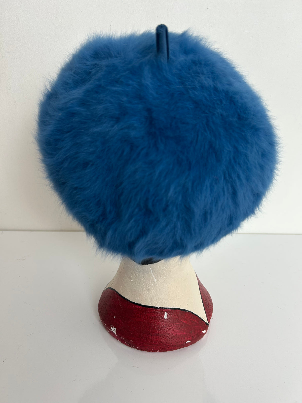 Vintage 1970s KANGOL Dark Dusky Blue Angora Mix Beret